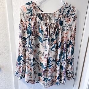 LUCKY BRAND FLORAL BLOUSE